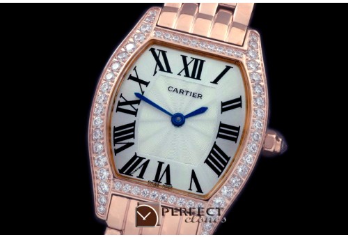 CAR-TOR-106D Tortue De Cartier RG/RG White Swiss Quartz