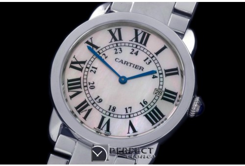CAR-RS-102 Ronde De Cartier Solo Mid SS/SS M-Pink Swiss Quartz