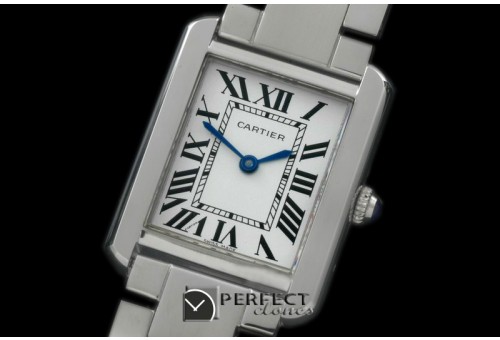 CAR-TS-101 Tank Solo Ladies SS/SS White Swiss Quartz