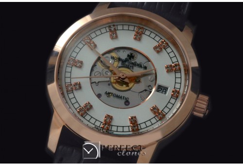 VC00518 Matte Skeleton Automatic RG/LE White Asian Eta 2824
