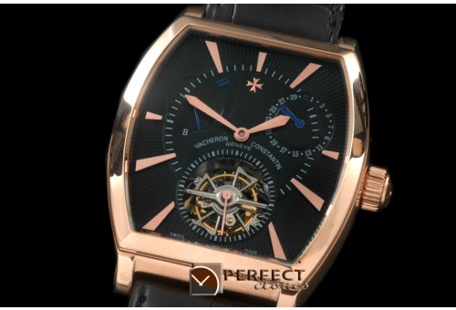 VCM00057 Malte Tourbillon RG/LE Black Flying Tourbillon