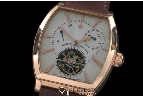 VCM00056 Malte Tourbillon RG/LE White Flying Tourbillon