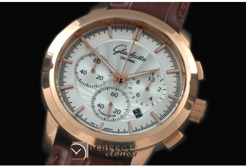 GL00056 Senator Chrono RG/LE White OS2Quartz