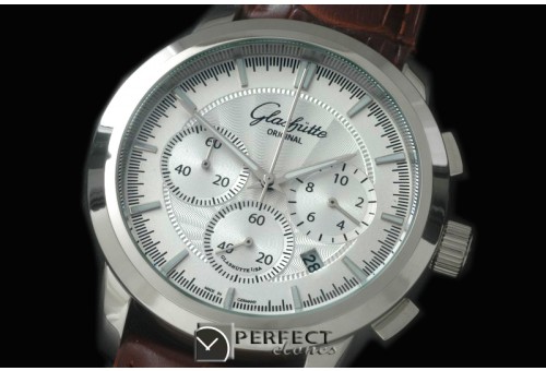 GL00051 Senator Chrono SS/LE White OS2Quartz