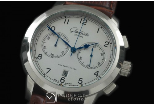 GL00061 Senator Chrono SS/LE White OS1Quartz
