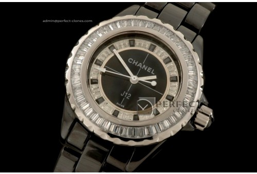 CHAJL10021 J12 Joaillerie Ladies Black/Black/Clear Jap Quartz