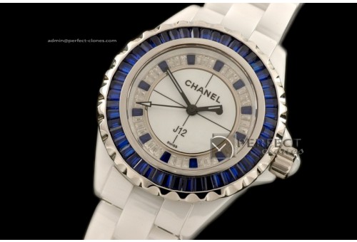 CHAJL10013 J12 Joaillerie Ladies White/Blue/Blue Jap Quartz