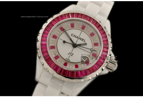 CHAJL10012 J12 Joaillerie Ladies White/Red/Red Jap Quartz