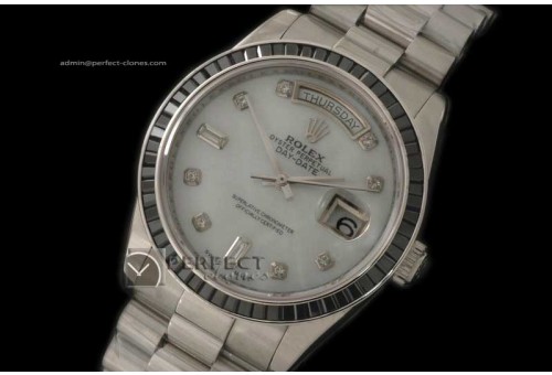RLDDS01102 SS Black Ruby Bez Pres MOP White Diam Swiss Eta 2836-