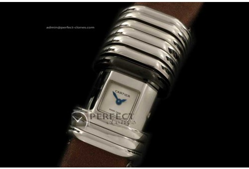 CARDE10002 Ladies Declaration SS/Cer White/Brown Satin Swiss Qt