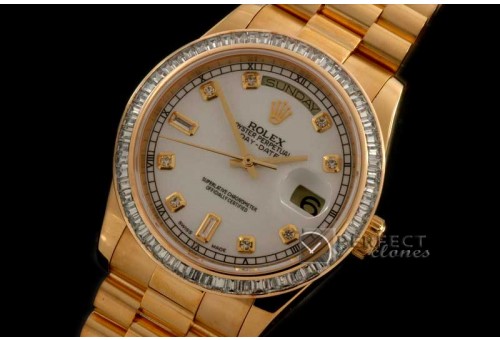 RLDDF20001 YG White Dial Diam Bez Swiss Eta 2836-2