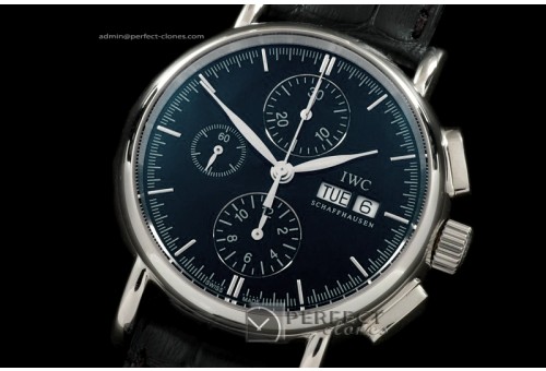 IWPT10102 Portofino Chronograph SS/LE Black Swiss 77528800bph