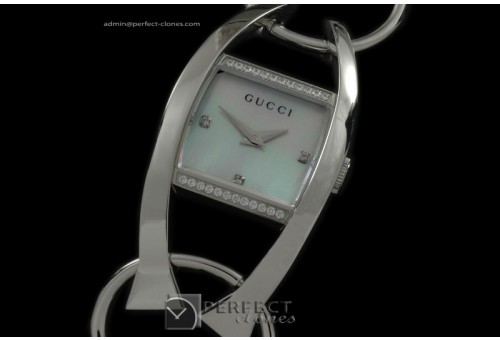 GU01056 Ladies Chiodo 123 SS/SS Diam Pearl White Swiss Quartz/Bo