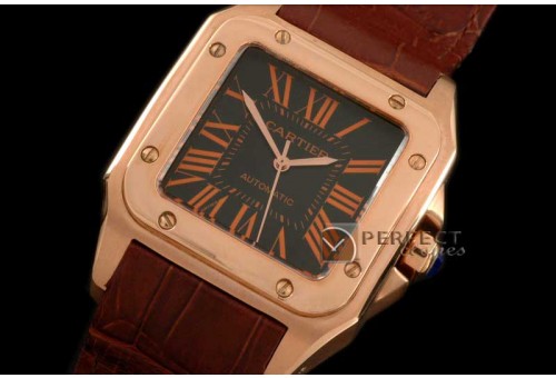 CARS10004 Santos 10Men RG/LE Black Swiss Eta 2824-2