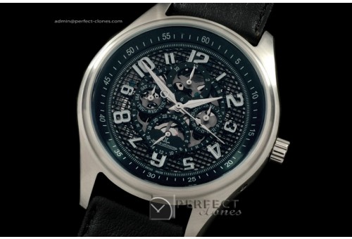 JLAM10011 Amvox Perpetual Calender SS/LE Black Asian 2813 23J