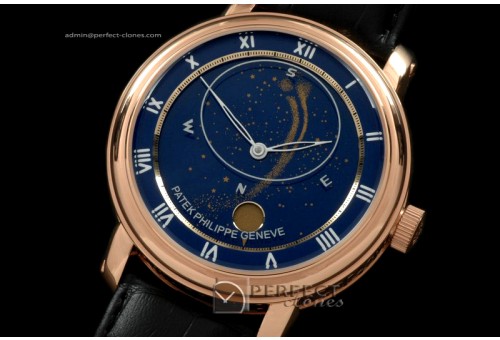 PPSM10033 Skymoon Automatic RG/LE Blue Asian 2813 21J