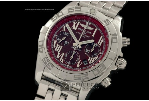 BLB01-10015 Chronomat B01 SS/SS Bugundy Roman A-77528800bph