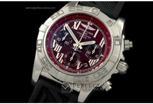 BLB01-10015R Chronomat B01 SS/RU Bugundy Roman A-77528800bph