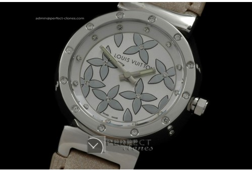 LVLE10003 Ladies Tambour Elegance SSLE White Diam Bez Jap Quartz