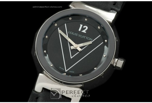 LVLV10007A Ladies Tambour V SSLE Black Ceramic Bez Jap Quartz
