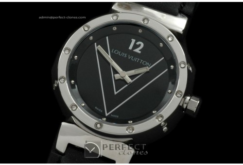 LVLV10008 Ladies Tambour V SSLE Black Diam Bez Jap Quartz