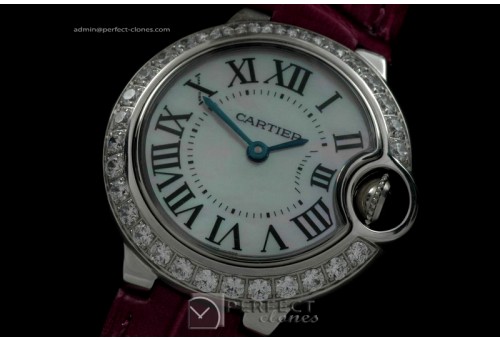 CARBA00105L Ballon Bleu de Cartier Ladies SS/Diam MOP White Swis
