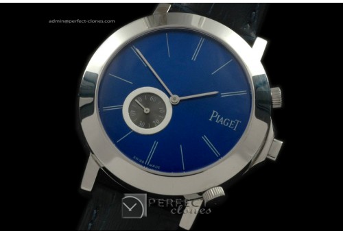 PI01013 Altiplano Duo Jour SS/LE Blue/Black Swiss Quartz
