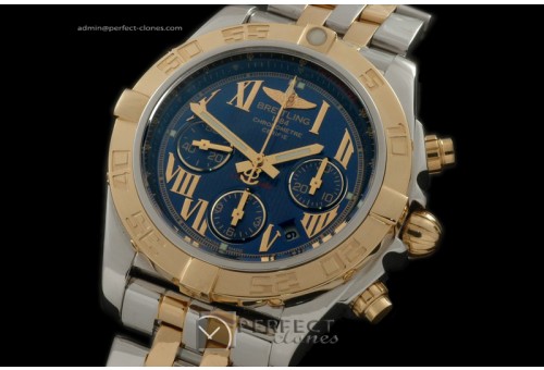 BLB01-10044 Chronomat B01 TT SS/YG Blue Roman A-7750