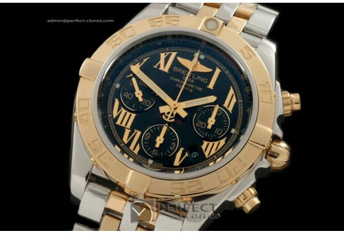 BLB01-10042 Chronomat B01 TT SS/YG Black Roman A-7750