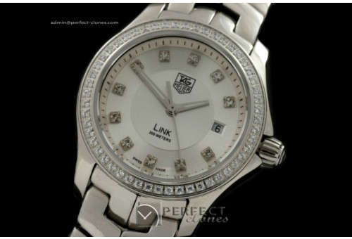 TGLLD01068 Link Ladies SS/SS Diam Bez Silver Diam Swiss Q