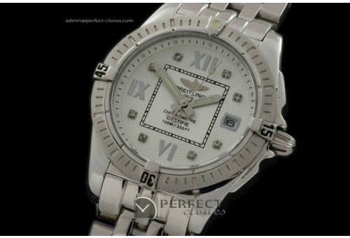 BLCP10011 Ladies Cockpit SS/SS White Roman/Diam Jap Quartz