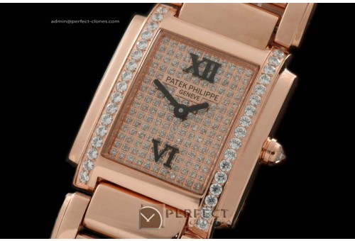PP01061 Ladies 24 Hours SS Full Diamonds Dial Swiss Qtz