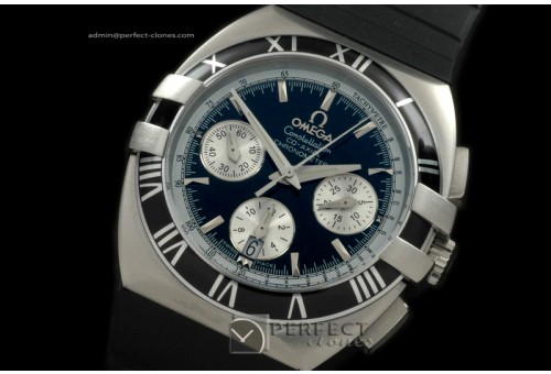 OMCO01111 Double Eagle Chrono SS/RU Blk Asia 2813