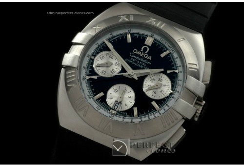 OMCO01101 Double Eagle Chrono SS/RU Blk Asia 2813
