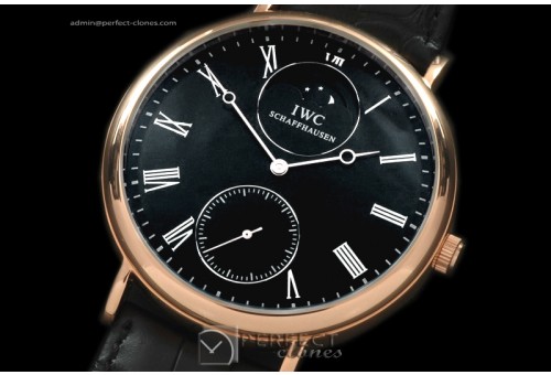 IWPTV10017 Vintage Portifino MoonPhase RG/LE Black Asian 17J HW