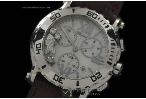 CPSPC10006 Happy Sports Chrono SS/LE M-Wht Swiss Eta Qtz