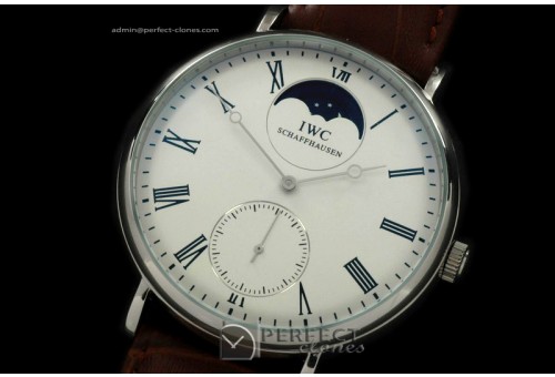 IWPTV10006 Vintage Portifino MoonPhase SS/LE White Asian 17J HW