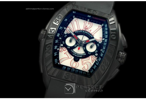 FMF1-10003 Conquistador S'Pore GP RU/LE White Jap Quartz Chrono