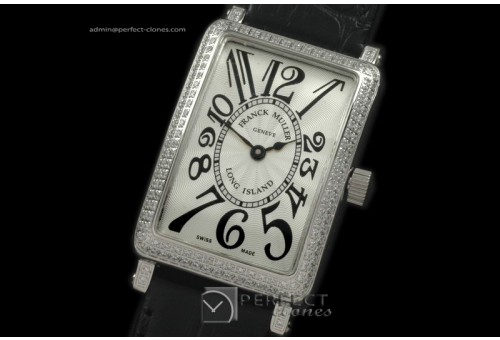 FMLI10001 Ladies Long Island Diamond SS/LE White Jap Quartz
