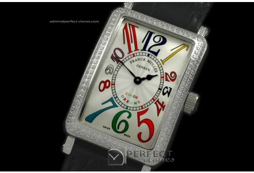 FMLI10052 Men Long Island Diamond SS/LE White Crazy Colours Jap