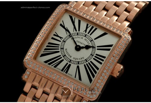 FMMSQ10008 Ladies Master Square RG/RG Wht Swiss Quartz