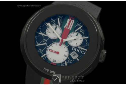 GU00157 I-Gucci Chronograph PVD/RU Black Swiss Quartz Chrono