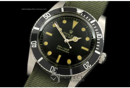 RLSV10022 Vintage 50s James Bond Sub 6536 SS/Nato Blk A-2836