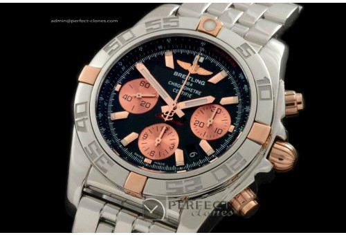 BLB01-02002 Chronomat B01 SS/RG/SS Blk Sticks A-775Ult V 316