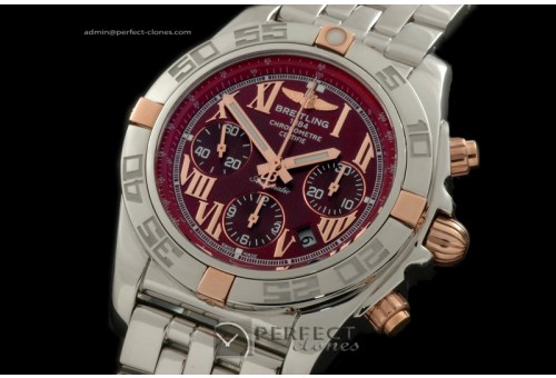 BLB01-02016 Chronomat B01 SS/RG/SS Red Roman A-775Ult V