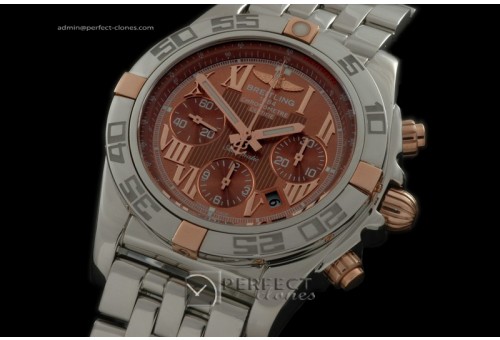 BLB01-02015 Chronomat B01 SS/RG/SS Brn Roman A-775 Ult V