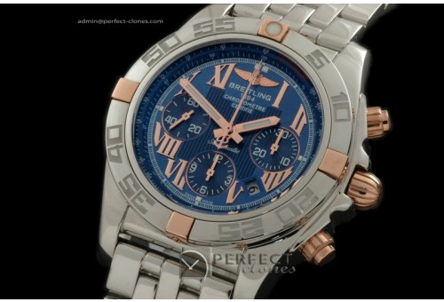 BLB01-02014 Chronomat B01 SS/RG/SS Blue Roman A-775 Ult V