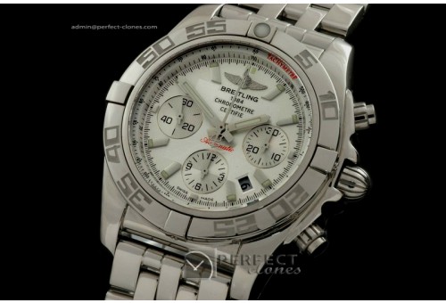 BLB01-01001 Chronomat B01 SS/SS White Sticks A-775Ult V 316F
