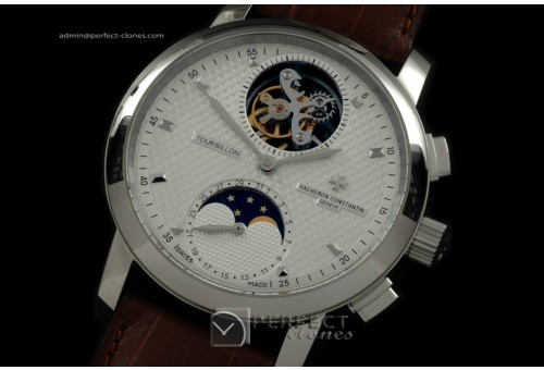VC00151 Patrimony Tourbillon Moonphase SS/LE White Flying Tourbi