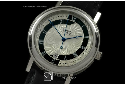 BR01008 Classique Automatic 4927 SS/LE Wht/Blk Asian Eta 2892